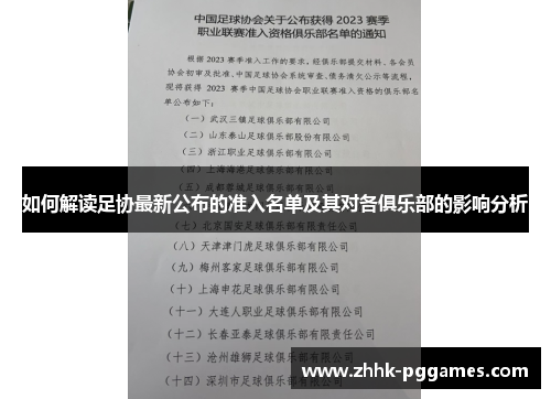 如何解读足协最新公布的准入名单及其对各俱乐部的影响分析 如何解读足协最新公布的准入名单及其对各俱乐部的影响分析
