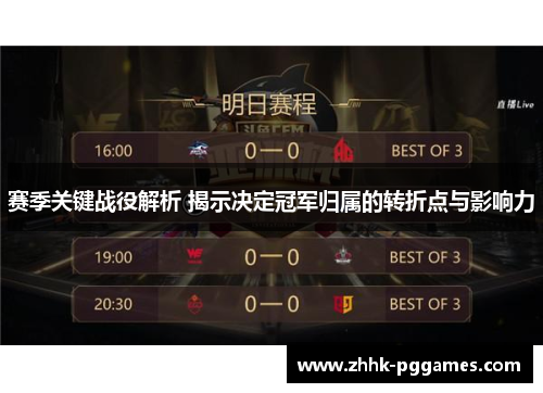 赛季关键战役解析 揭示决定冠军归属的转折点与影响力 赛季关键战役解析 揭示决定冠军归属的转折点与影响力